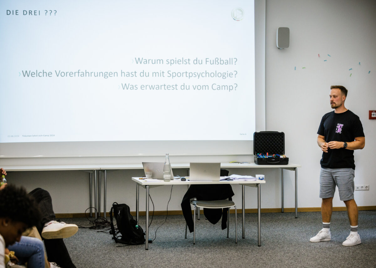 BERLIN, GERMANY - AUGUST 2: Impressions from the first day of the Träumen lohnt sich-Camp on August 2, 2024 in Berlin, Germany. (Photo by Reinaldo Coddou H./Getty Images for DFB)